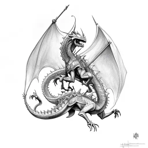 Knight Riding A Dragon