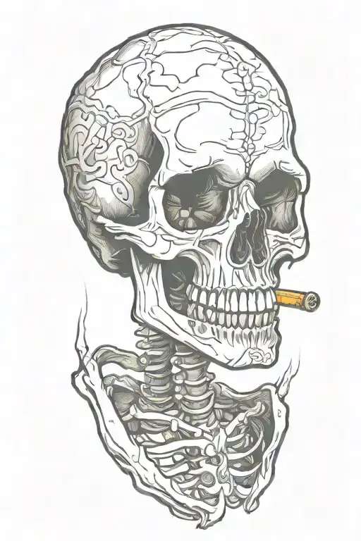 Skeleton With Cigar