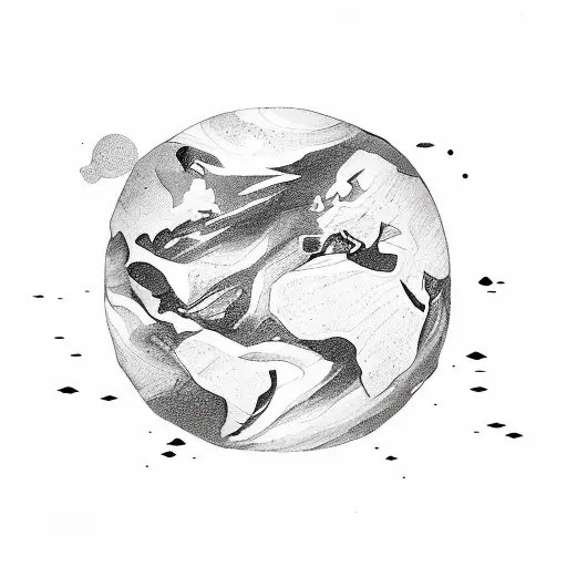 Chunks Of Earth Floating In Space