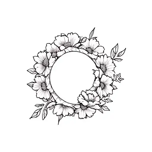 Circle Flower Border