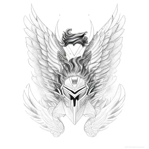 Person With Phoenix Wings On A Motorcycle