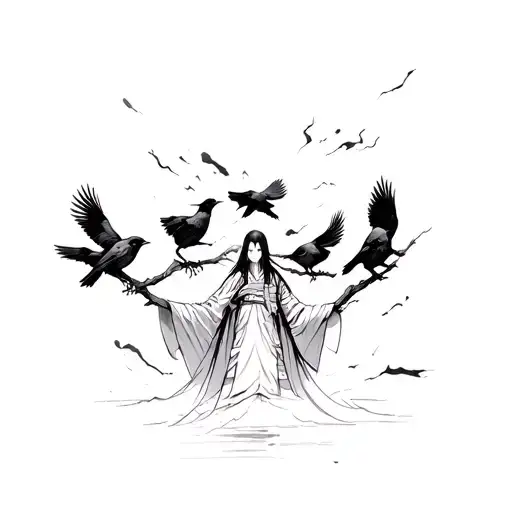 Itachi Uchiha With Crows