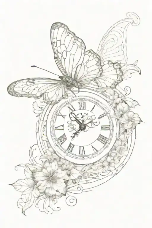 Double Clock Butterfly Rebirth