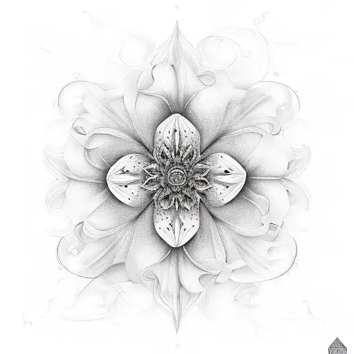 Lily Combine With Elements Of Filigree