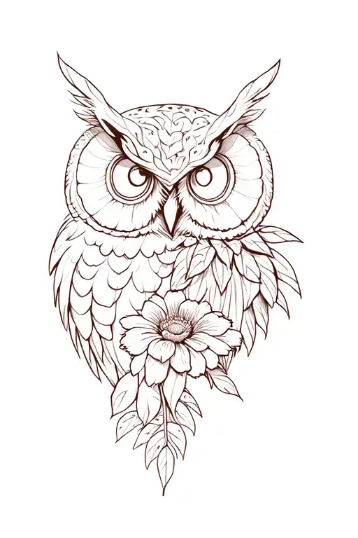 Half Flower Half Owl
