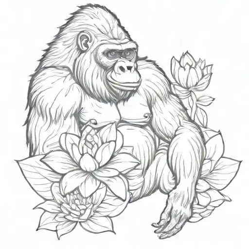 Gorilla Cat Lotus Flower