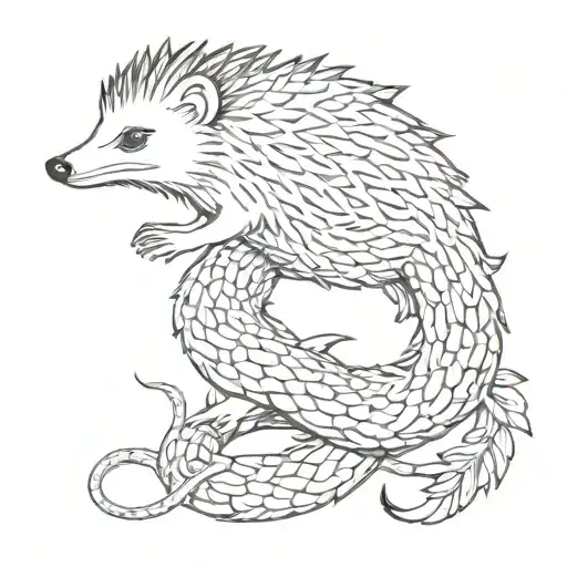 Hedgehog And Snake