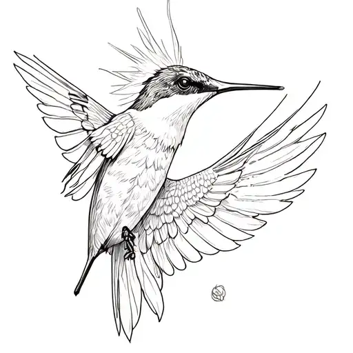 Hummingbird Honey Badger Design Made