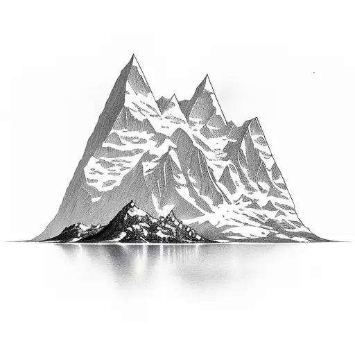 Mountain And Sea In Diamond