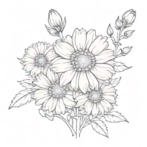 Carnation Daisy & Aster