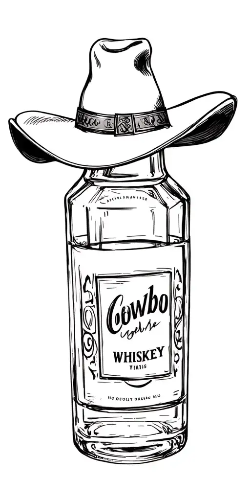 Cowboy Hat Whiskey Bottle