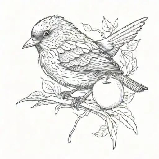 Bird And Apple