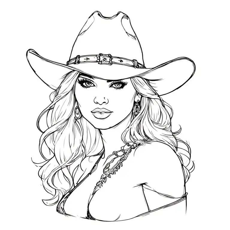 Cowgirl Pin Up Girl