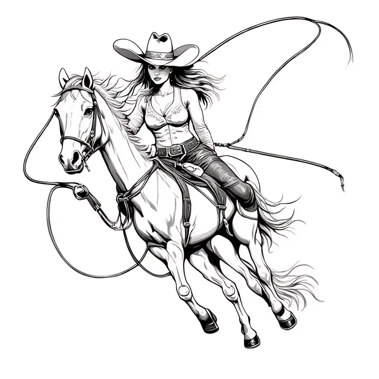 Cowgirl Roping