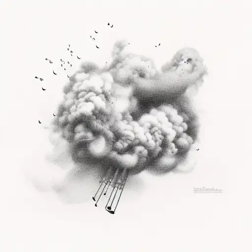 A Smoke Cloud Forming Musical Instruments