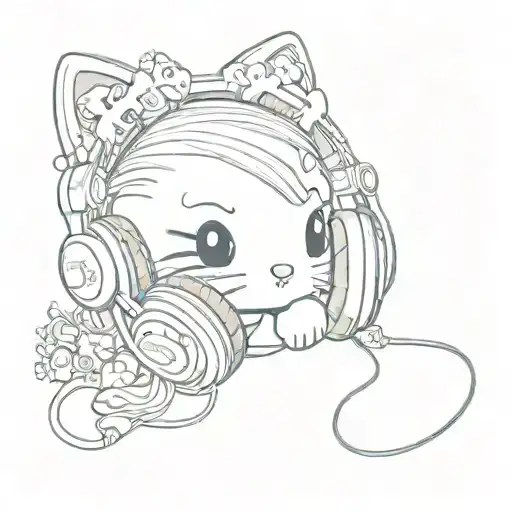 Hello Kitty Headphones Music