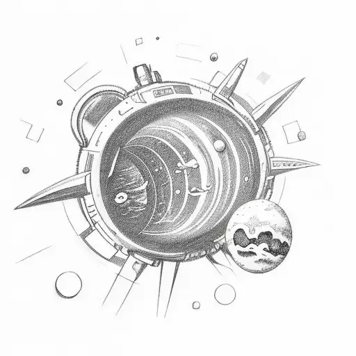 A Time-traveling Spaceship Flying Through A Coffee Bean-shaped Wormhole