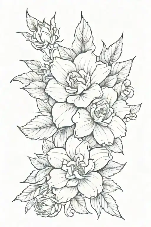 Floral Outline With Law Enforcement