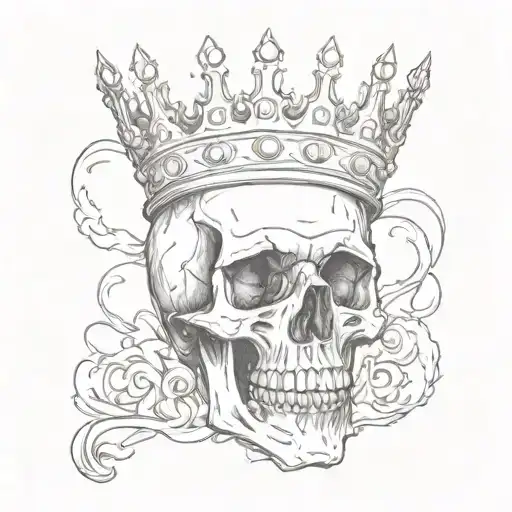 Skull Wearing A Crown Hanging