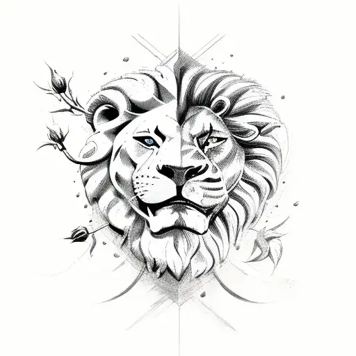 Spartan And Lion With Roses