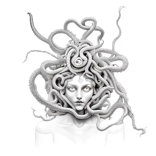 Medusa Mit Zartem Gesicht