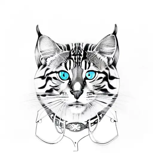 Cartoon Gray Bengal Cat With Black Stripes With Mucha Libre Mask And Boots