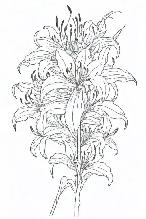 Red Spider Lily Flower