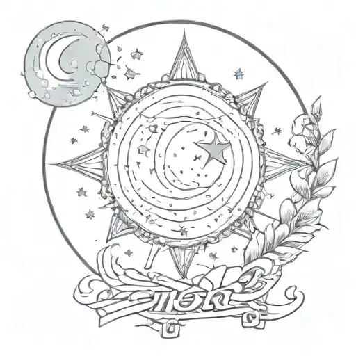 Inekela Omwa In Italic Font With A Moon And 3 Stars