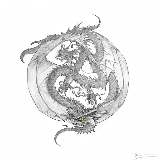 Dragon Entwined In A Sword