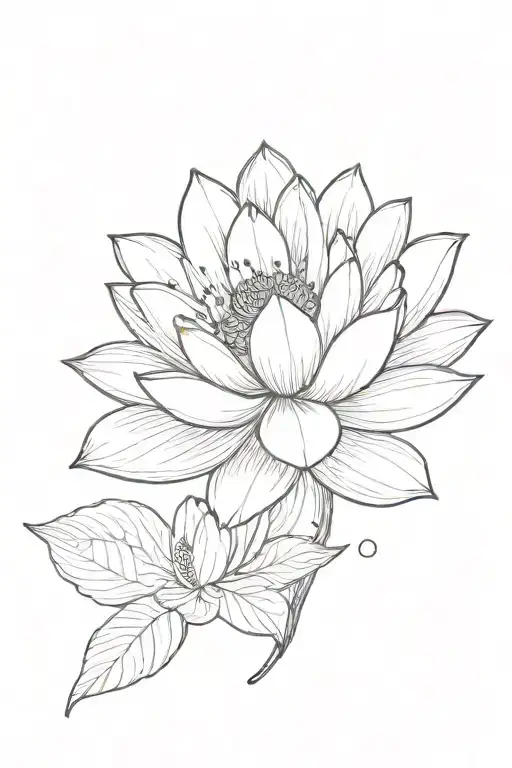 Lotus Flower And A Inspiration Sentence