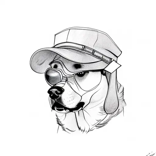 A Dog In Car Wearing Pilot's Hat