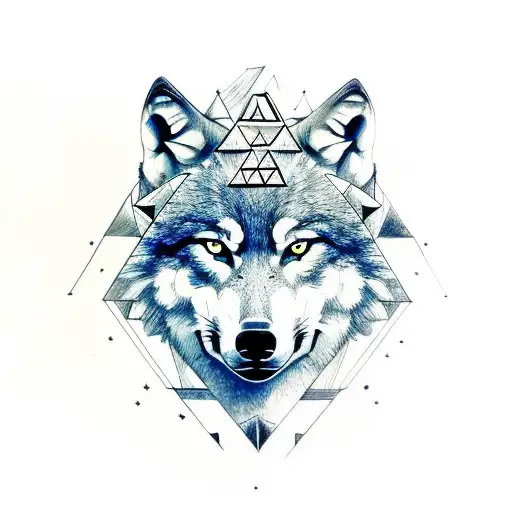 Wolf Head With Triforce
