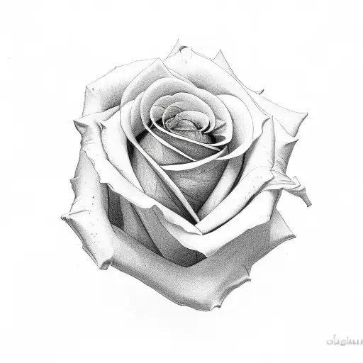 Rose With White Lint