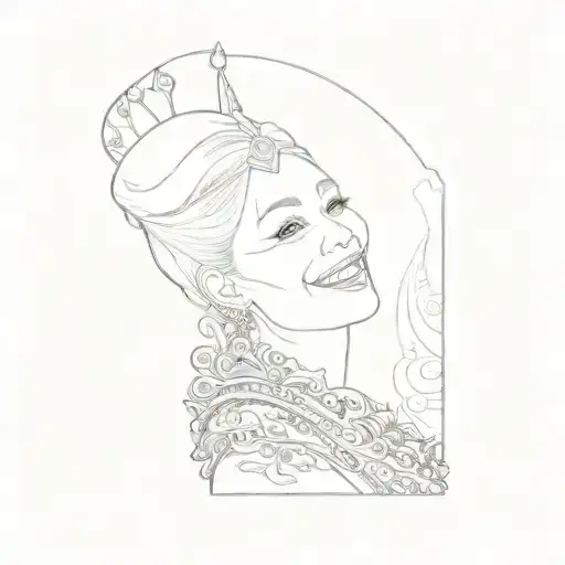 A Woman Smiling With Crown In Hed