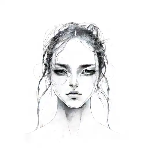 A Woman's Head In Water