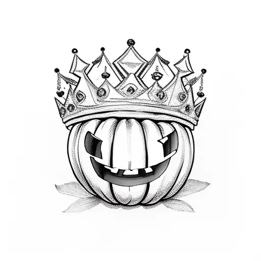 Pumpkin With A Princess Crown