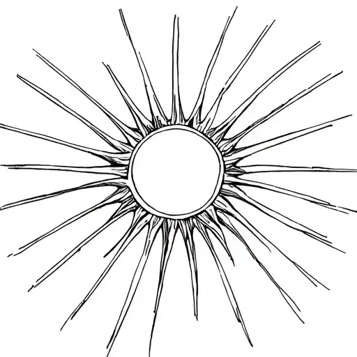 Light Sun With Uneven Rays Beaming