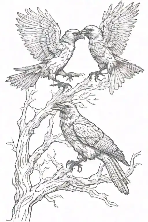 Two Crow Fight Scene