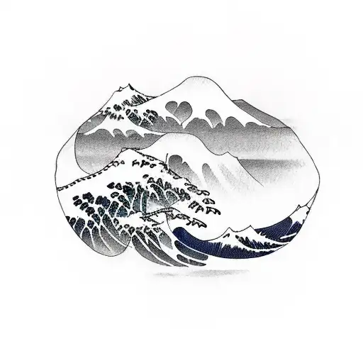 Small Japanese Waves With Color