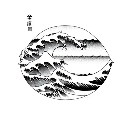 Small Japanese Waves With Color