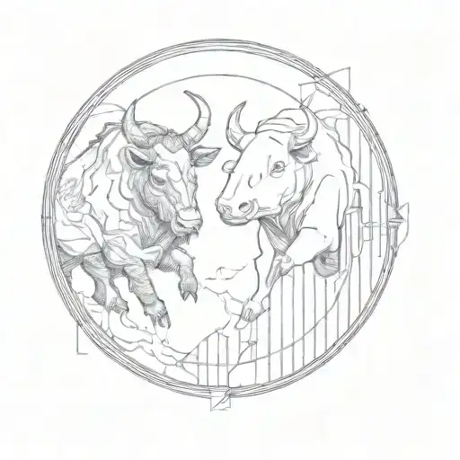 Bull And Bear In A Circle