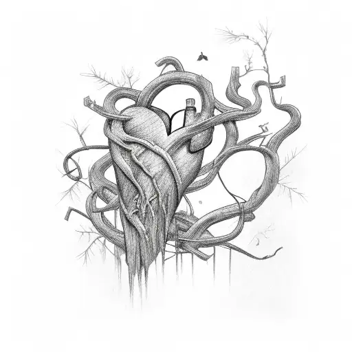 Overgrown Vines Around A Broken Heart