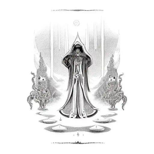 The Empress Tarot Card Black And White