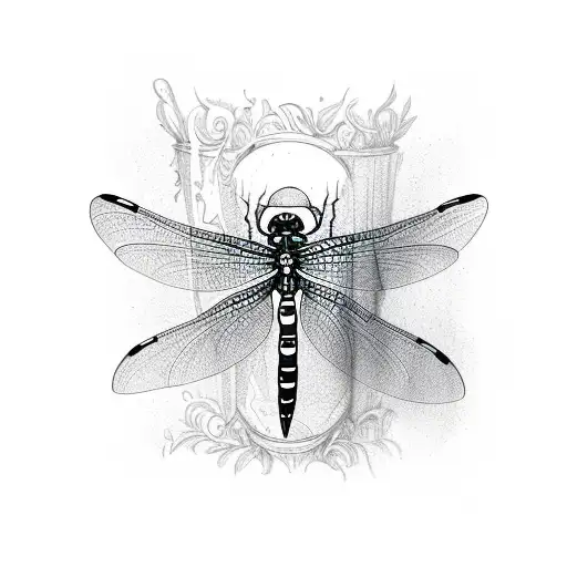 Dragonfly On A Absinthe Cup