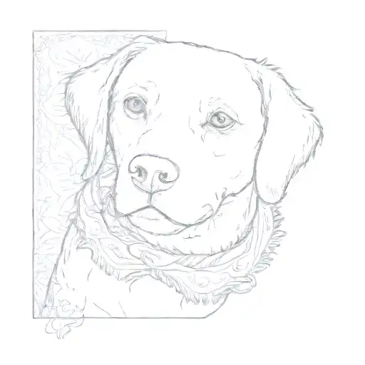 A Dog Wearing Bandana