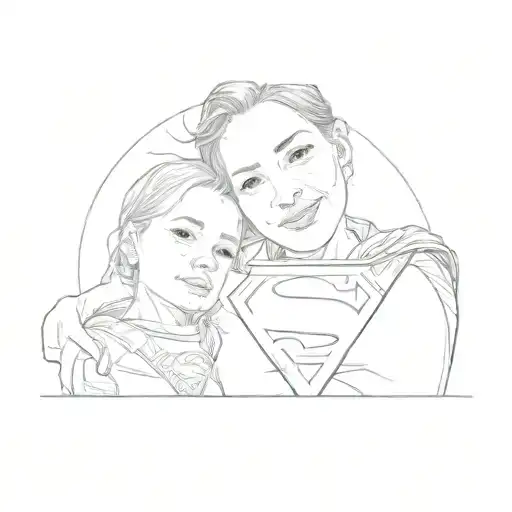 A Woman Holding A Baby In A Superman Shirt