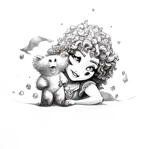 Brave Merida With Bear