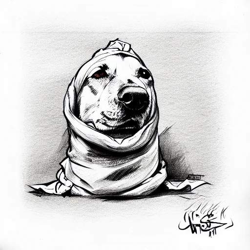 Dog Wrapped In Burrito