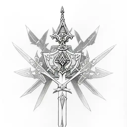 Master Sword From Zelda In It With Silent Princess And Cool Safflina Flowers