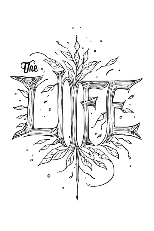 The Word Life Is Vertical